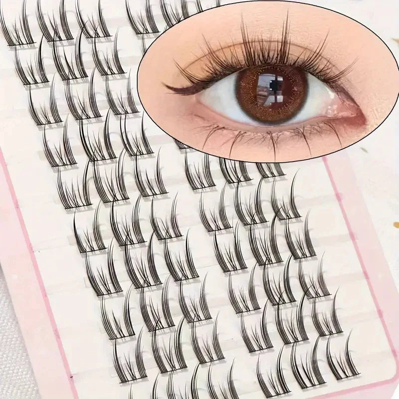 10 Rows 60 Clusters DIY Eyelash Extension Kit | Cartoon Mink Style Individual Lashes