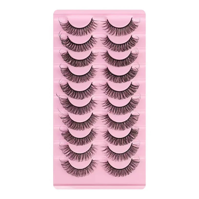 10Pairs 3D Mink Lashes Russian Strip Lash | Dramatic False Eyelashes for a Bold Look