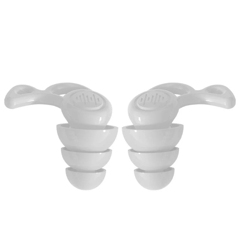 1Pair Soft-Silicone 3-Layer Reusable Ear Plugs | High-Efficiency Noise Reduction for Sleep and Hearing Protection