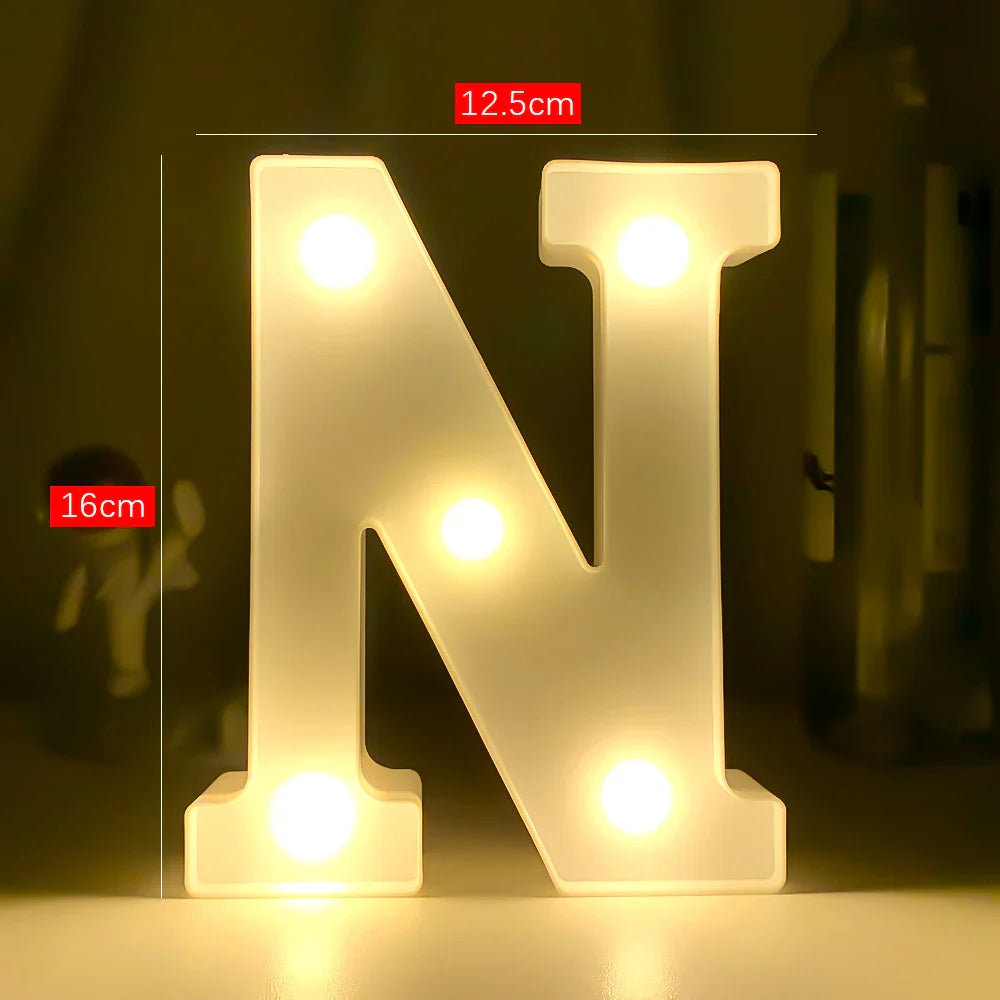 Creative Luminous Letter Night Light | Battery-Powered LED Decor for Parties