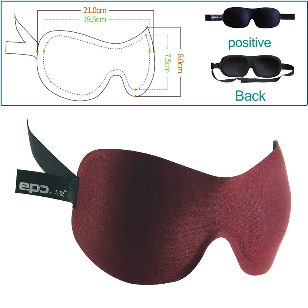 3D Breathable Sleep Mask | Light Blocking Eye Cover for Travel