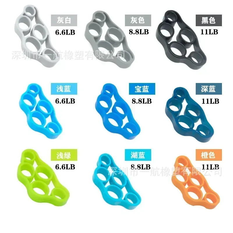 6 Level Finger Strengthener | Silicone Hand Grip Trainer for Guitar and Sports