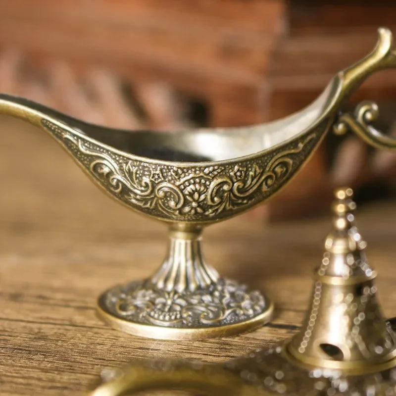 Antique Style Incense Burner | Metal Aroma Lamp for Home Decor