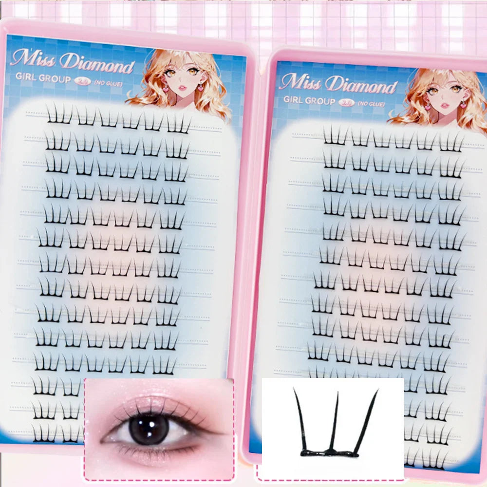 Large Capacity Korean Style Eyelashes Clusters | Dense DIY Mink Lashes for Eye Enlargement