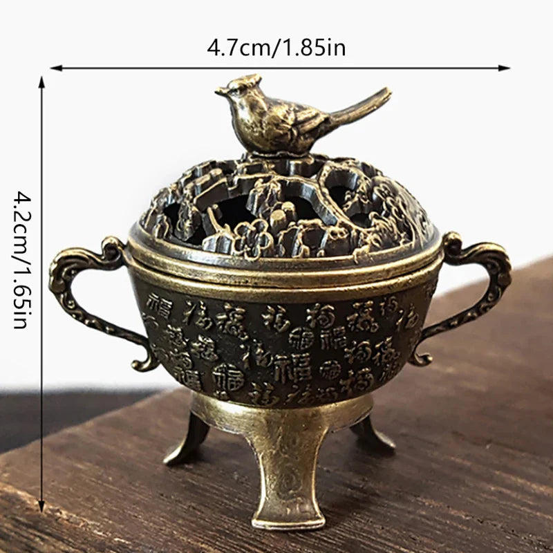 Elephant Lotus Incense Burner | Metal Incense Holder for Yoga Meditation