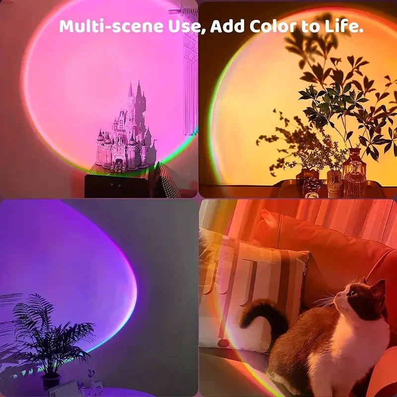 Sunset Projection Lamp with Remote Control | 16 Color LED Night Light