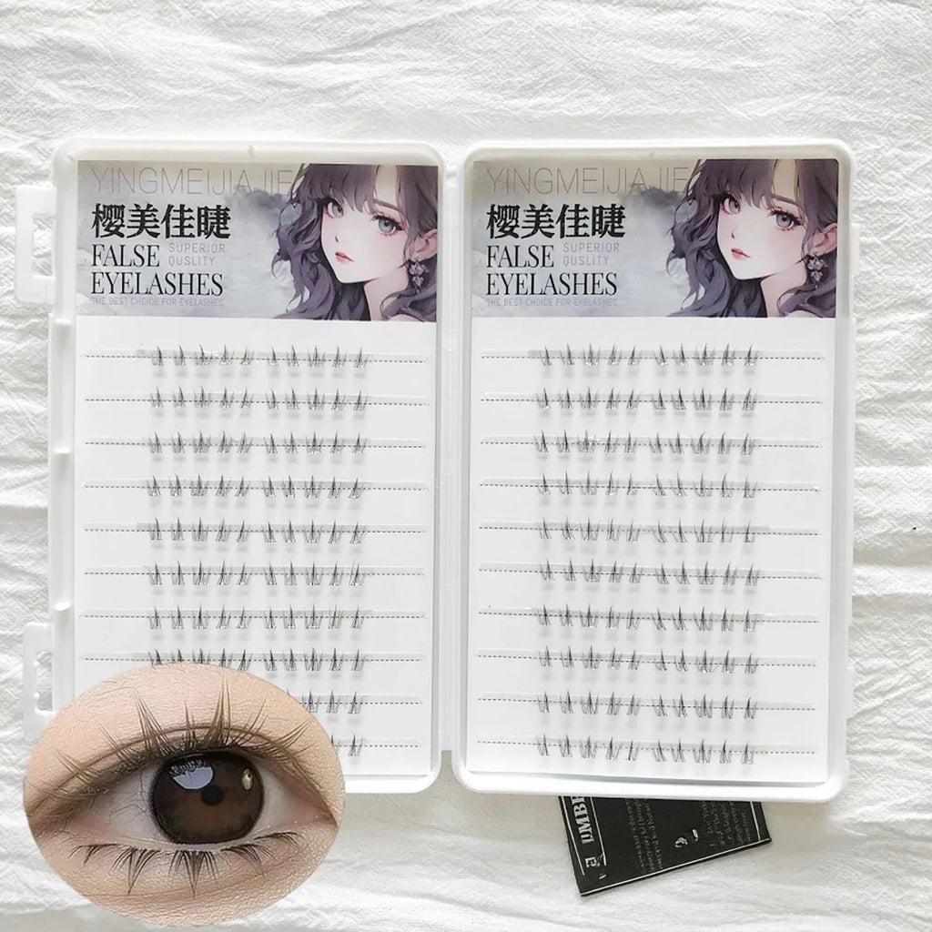 No Glue Sunflower Style False Eyelashes | Natural Lower Lash Clusters