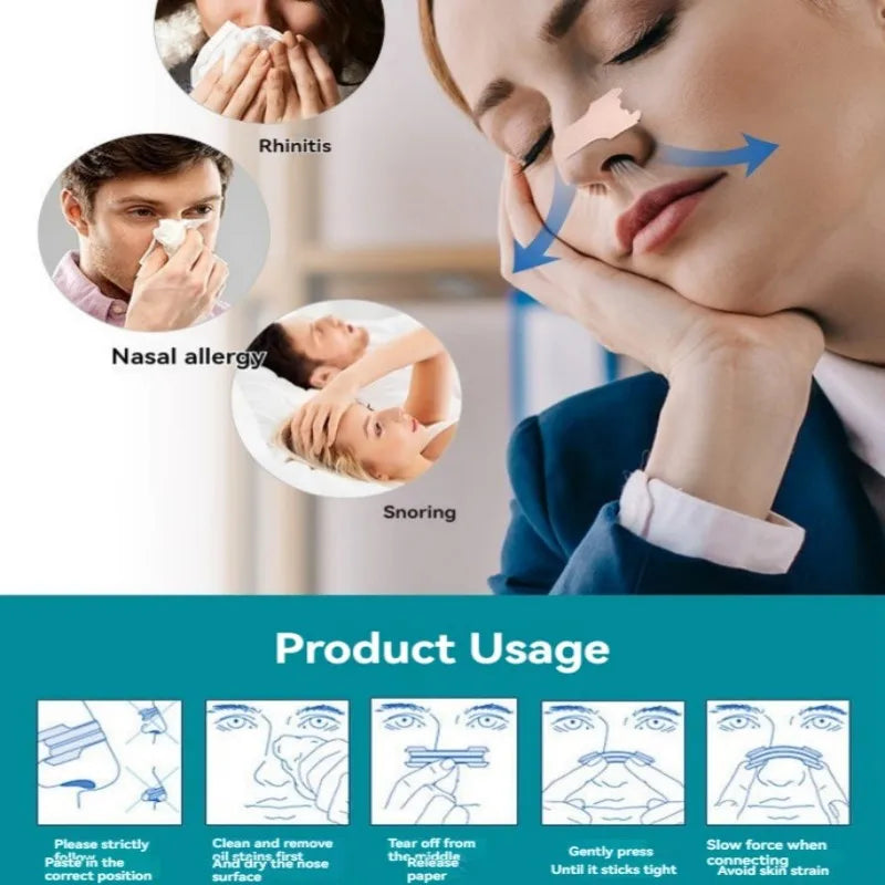 Nasal Snore Stopper Strips | Physical Expansion Nose Patch for Adults and Children