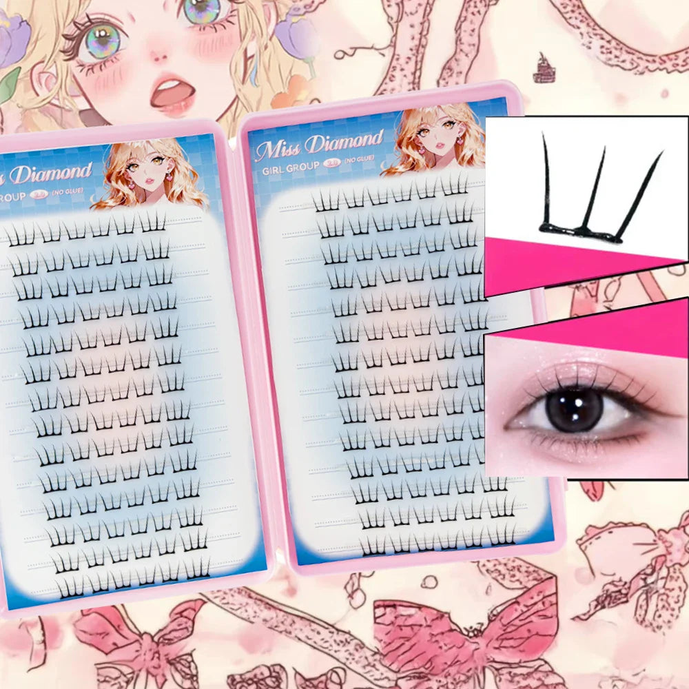 Large Capacity Korean Style Eyelashes Clusters | Dense DIY Mink Lashes for Eye Enlargement