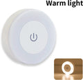 Round Led Wall Lamp | Rechargeable Night Light with Touch Switch, Dimmable, Magnetic Book Light for Bedroom, Cabinet, Closet