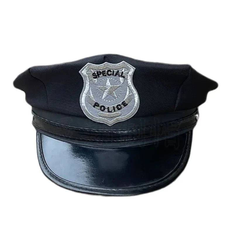 Adult Police Hat | Octagon Flat Cap for Cosplay and Themed Events