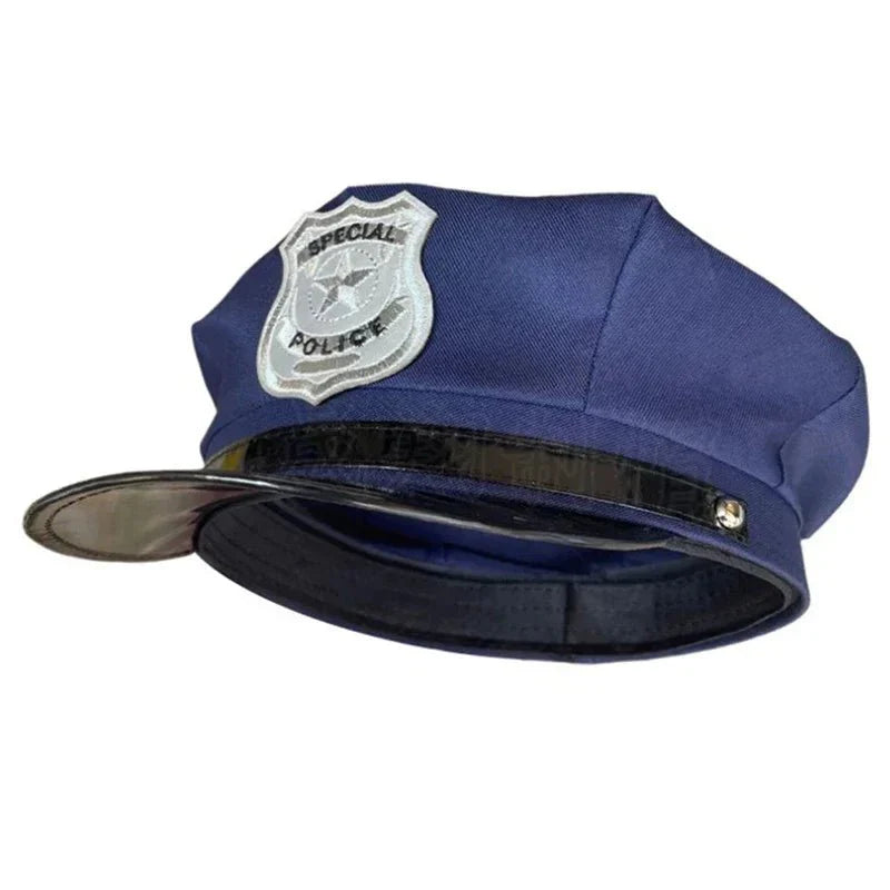 Adult Police Hat | Octagon Flat Cap for Cosplay and Themed Events