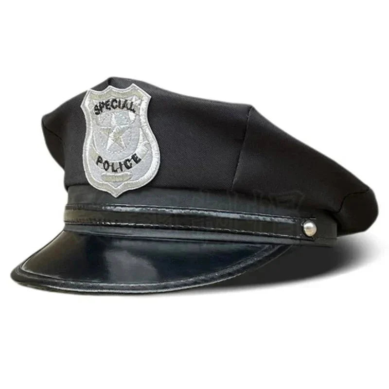 Adult Police Hat | Octagon Flat Cap for Cosplay and Themed Events