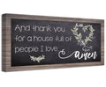And Thank You For A House - Canvas