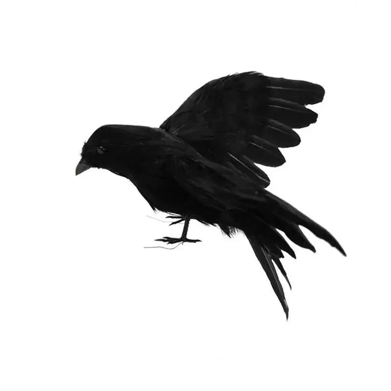 Artificial Black Crow | Halloween Decoration Prop