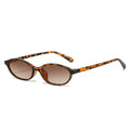 Leopard Brown Oval Sunglasses | Retro UV Protection Small Frame Eyewear for Women
