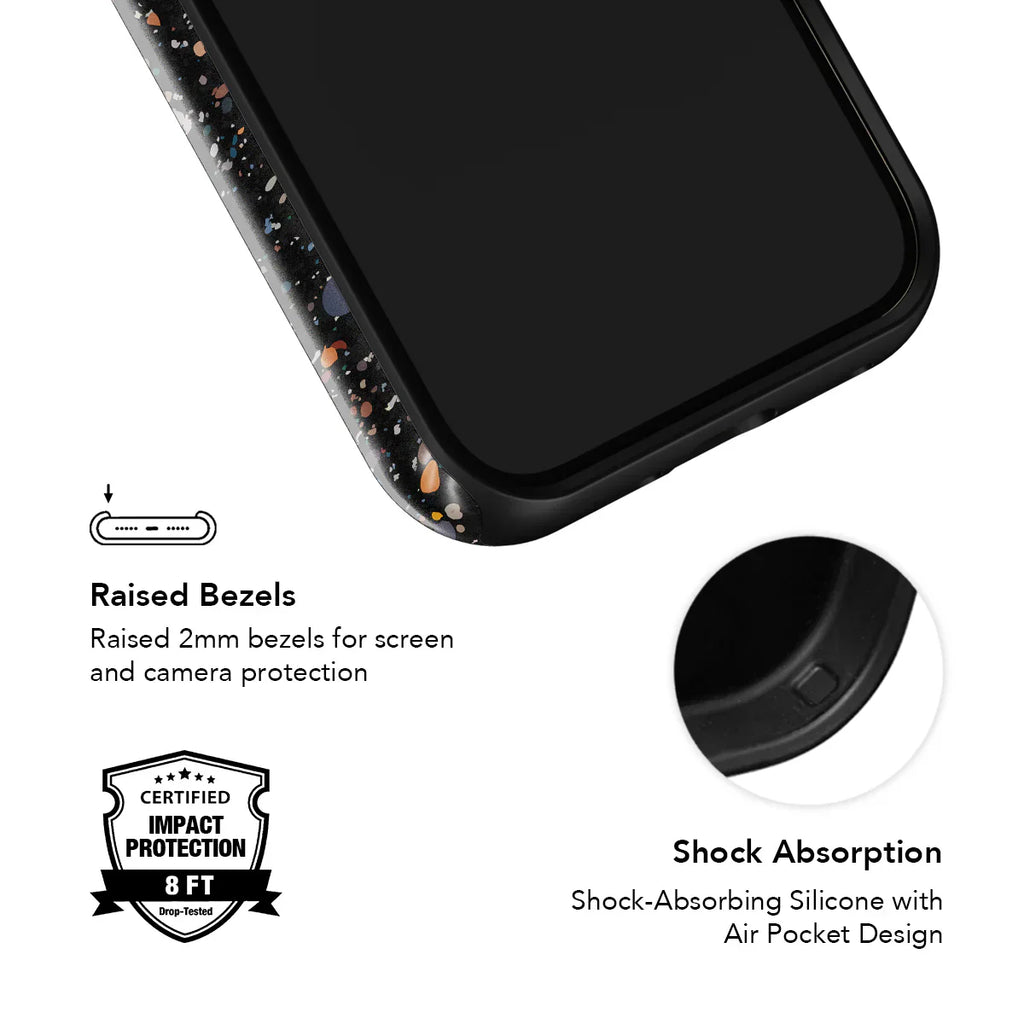 Obsidian Mist | Black Paint Splatter iPhone Case