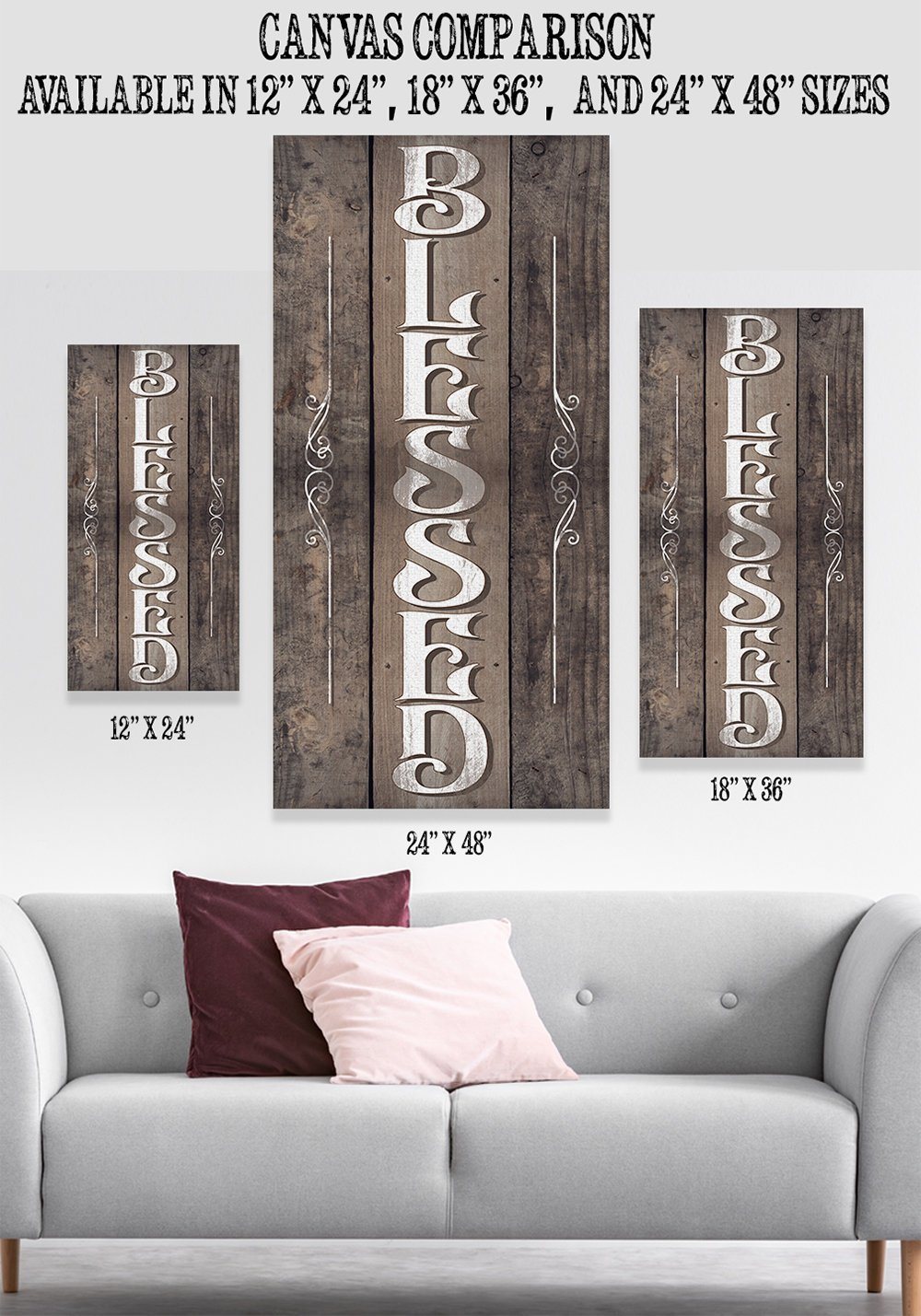 Blessed - Vertical - Canvas