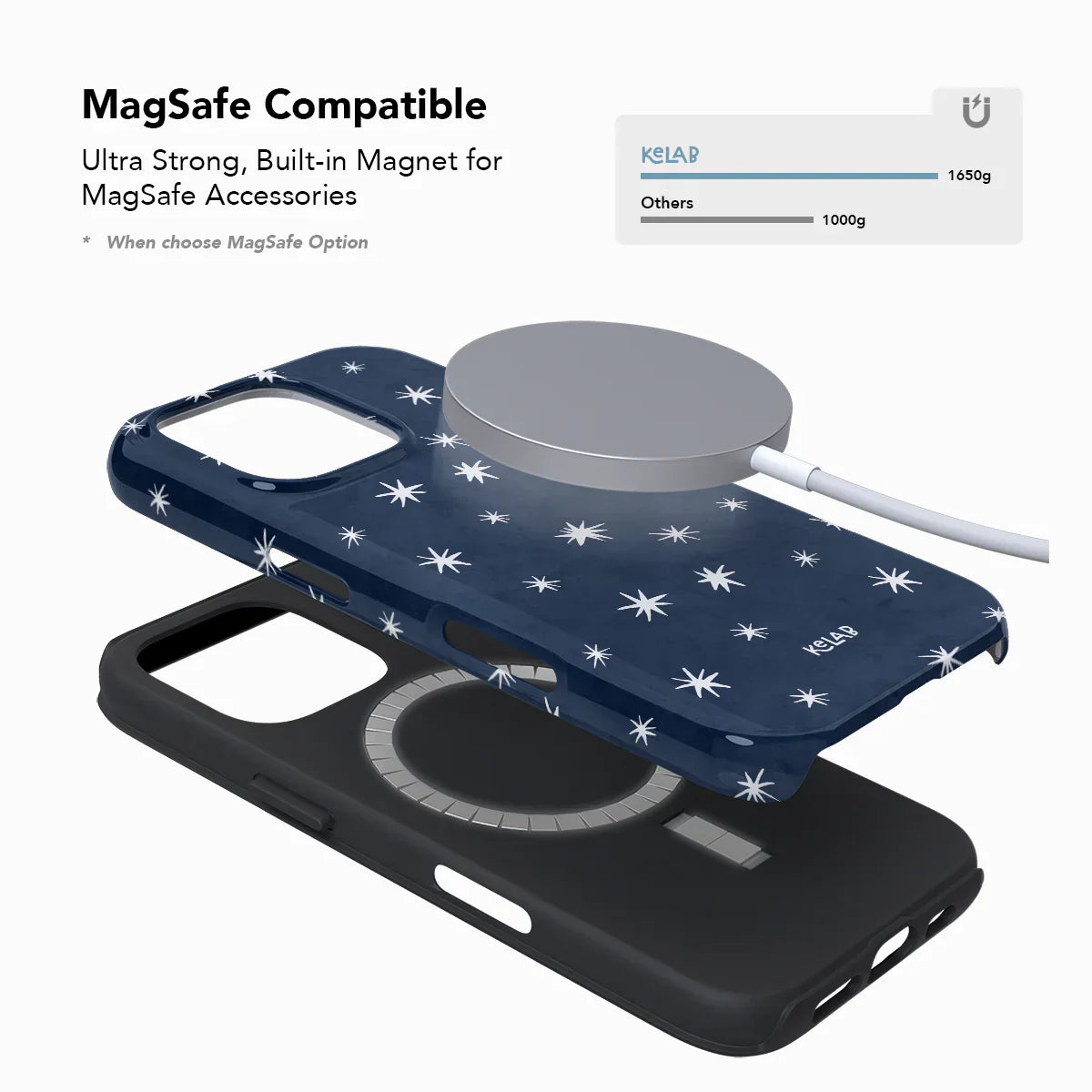 Starglimmer | Deep Blue Hand-Drawn Star iPhone Case