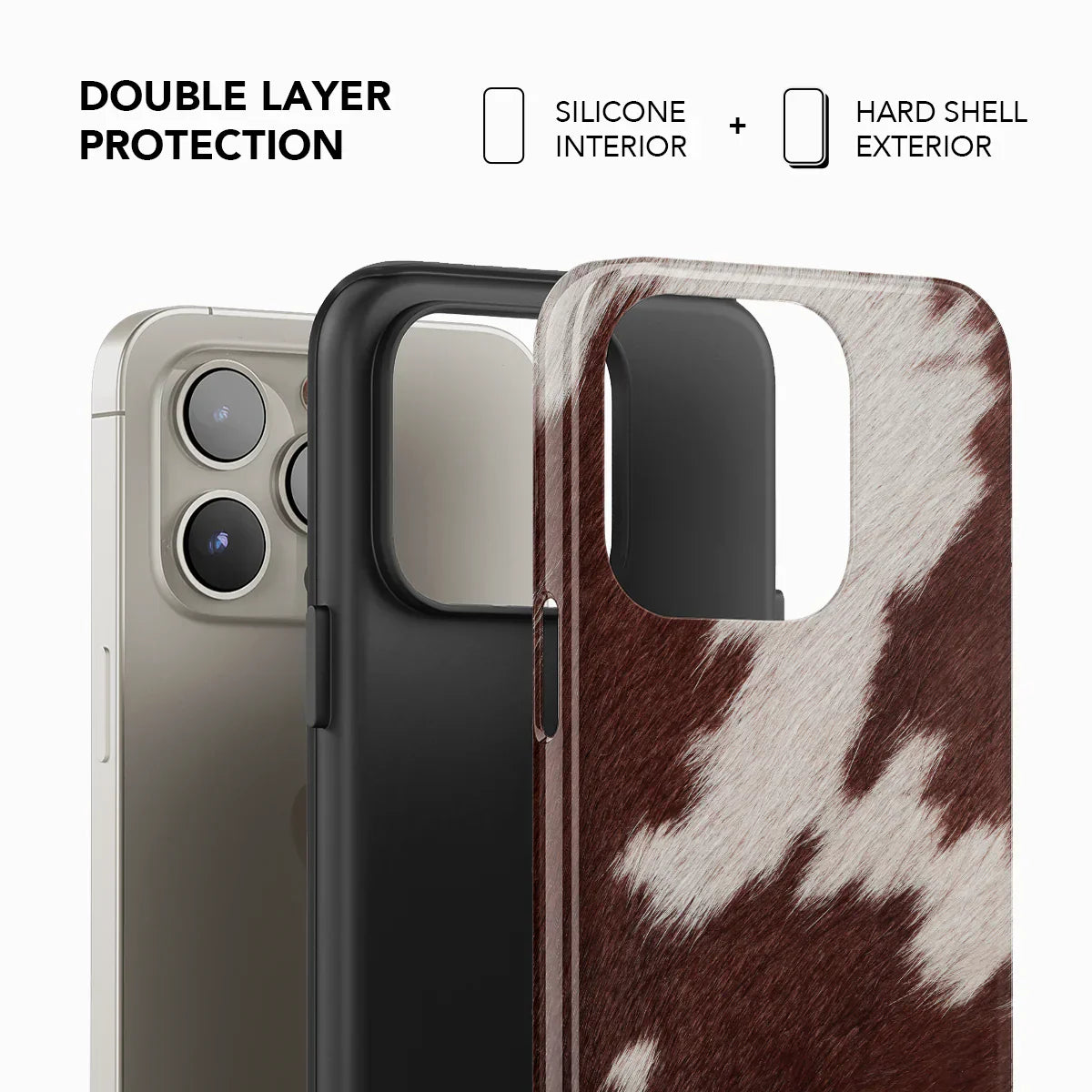 Rodeo Drive | Brown Cow Print iPhone Case