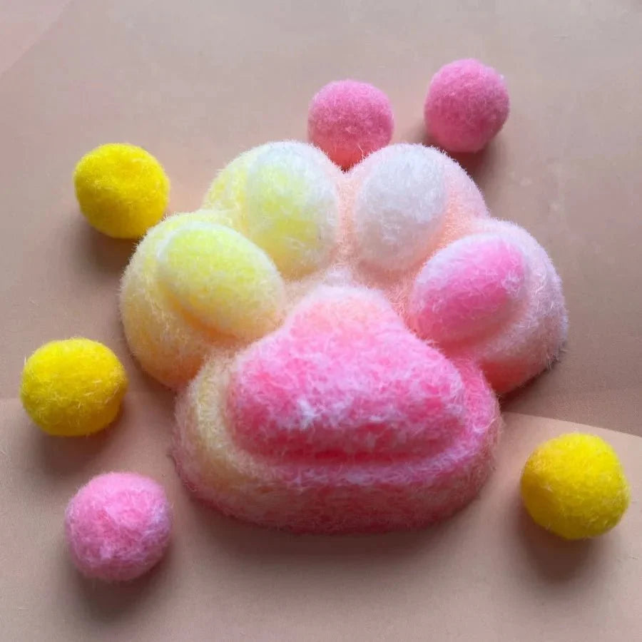 Cat Paw Mochi Squishy Toy | Slow Rebound Plush Fidget Toy for Stress Relief