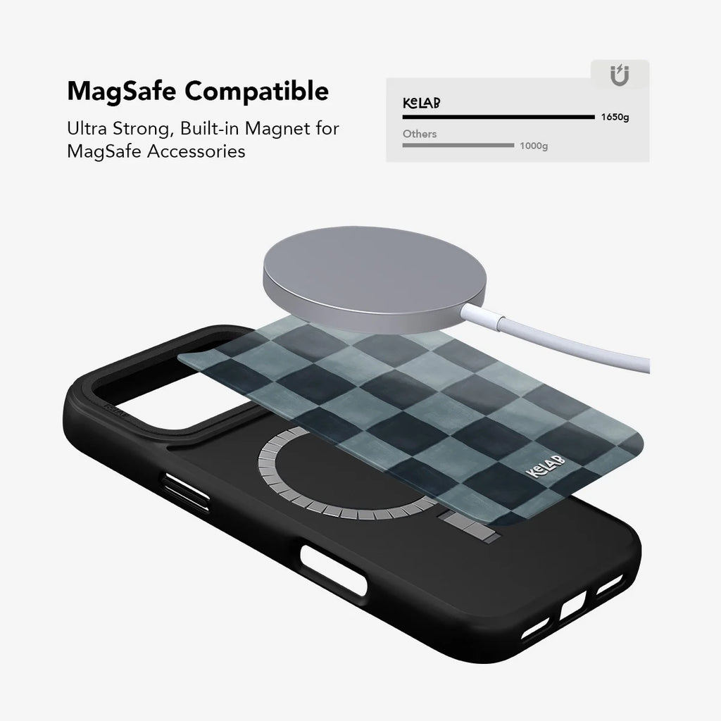 Marine Check | Blue Checkered iPhone Case