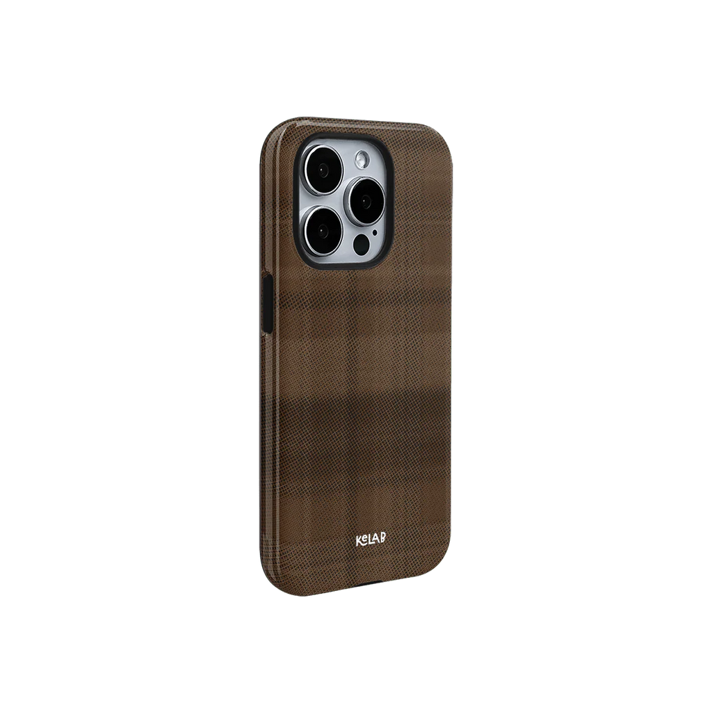 Chestnut | Brown Flannel Minimalist iPhone Case
