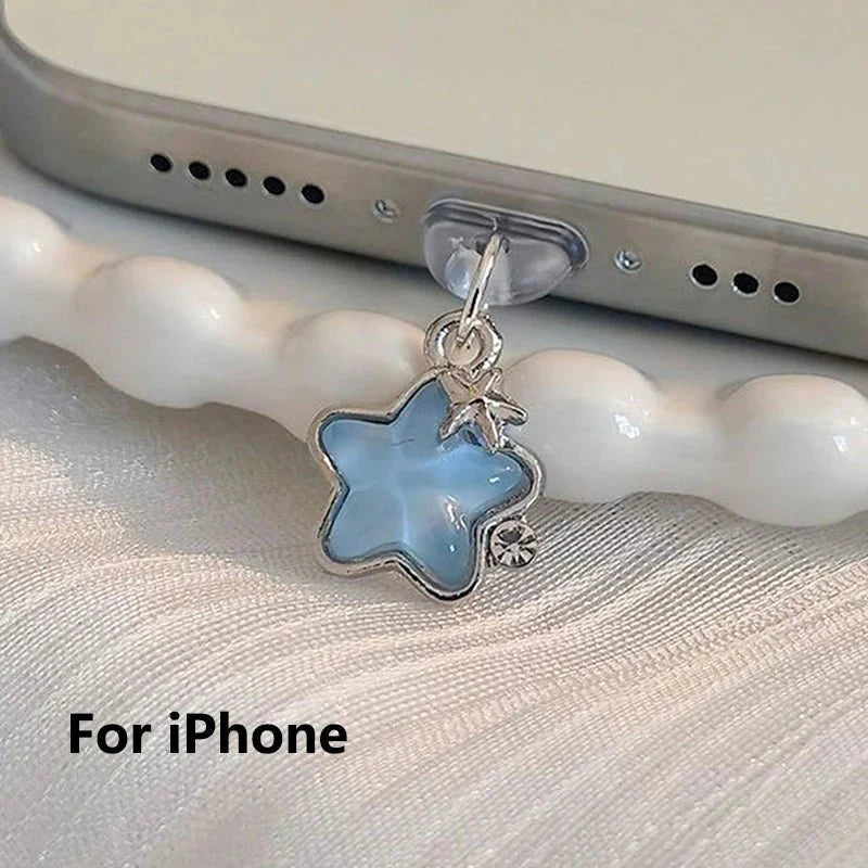Diamond Star Phone Dust Plug | Type-C Decorative Pendant