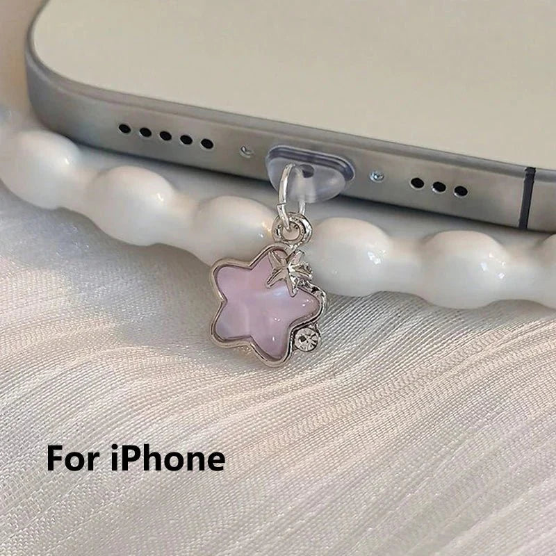 Diamond Star Phone Dust Plug | Type-C Decorative Pendant
