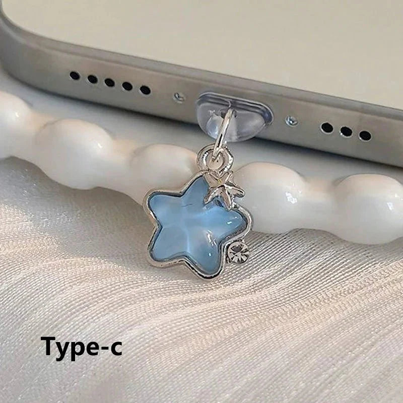 Diamond Star Phone Dust Plug | Type-C Decorative Pendant