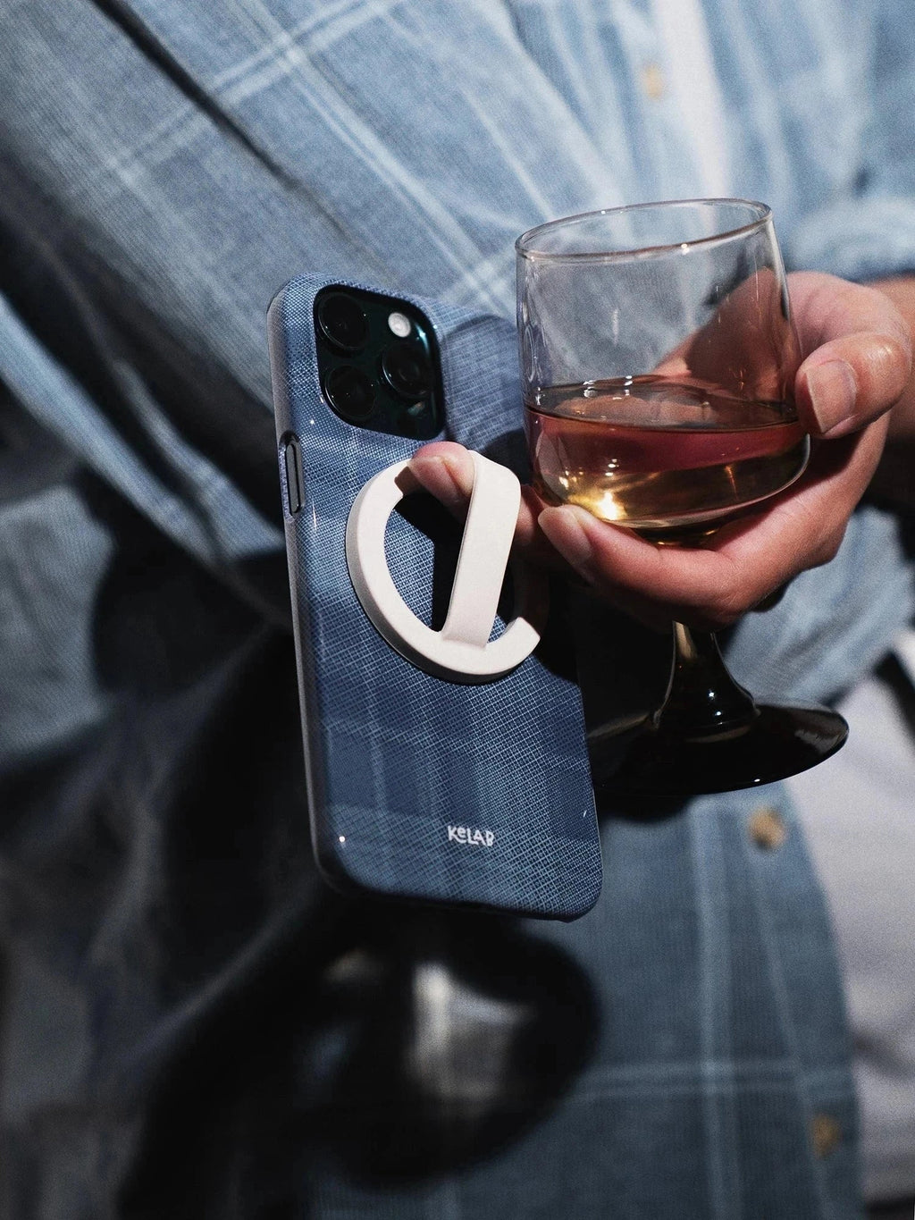 Denim | Blue Flannel Minimalist iPhone Case