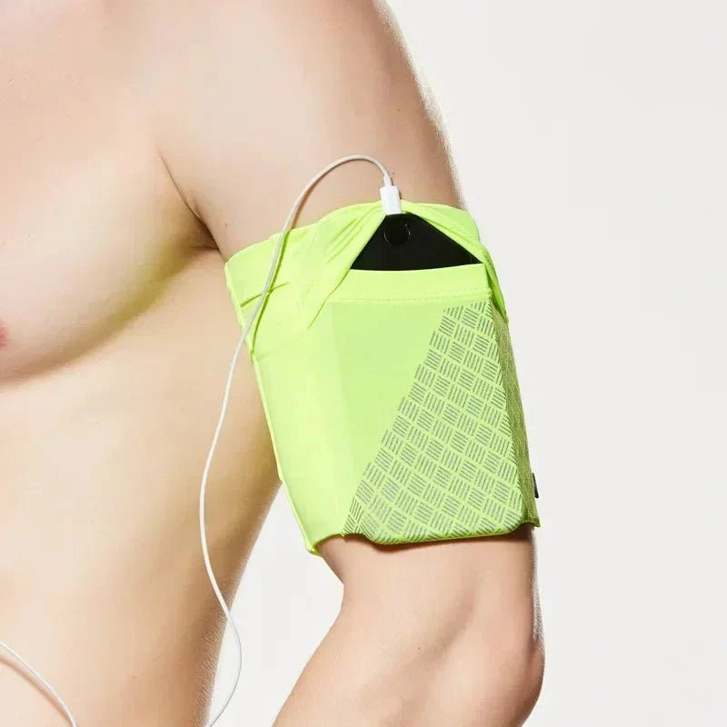 Elastic Running Arm Bag | Anti-Slip Fitness Armband with Earphone Hole and Key Pocket