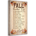 Fall Bucket List - Canvas
