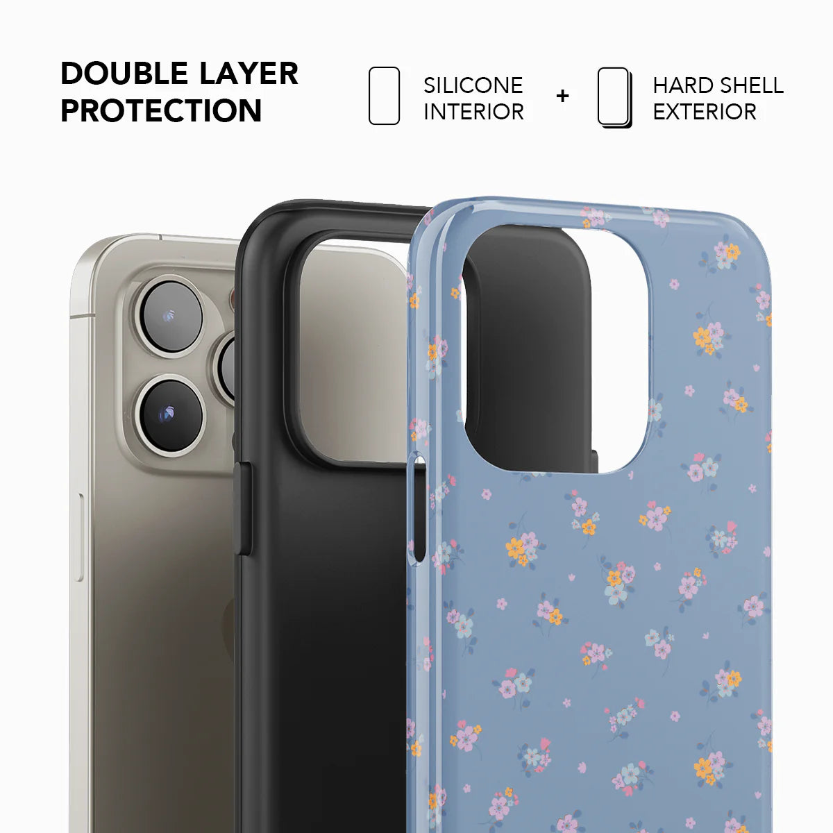 Tiny Meadow | Pastel Blue Floral iPhone Case