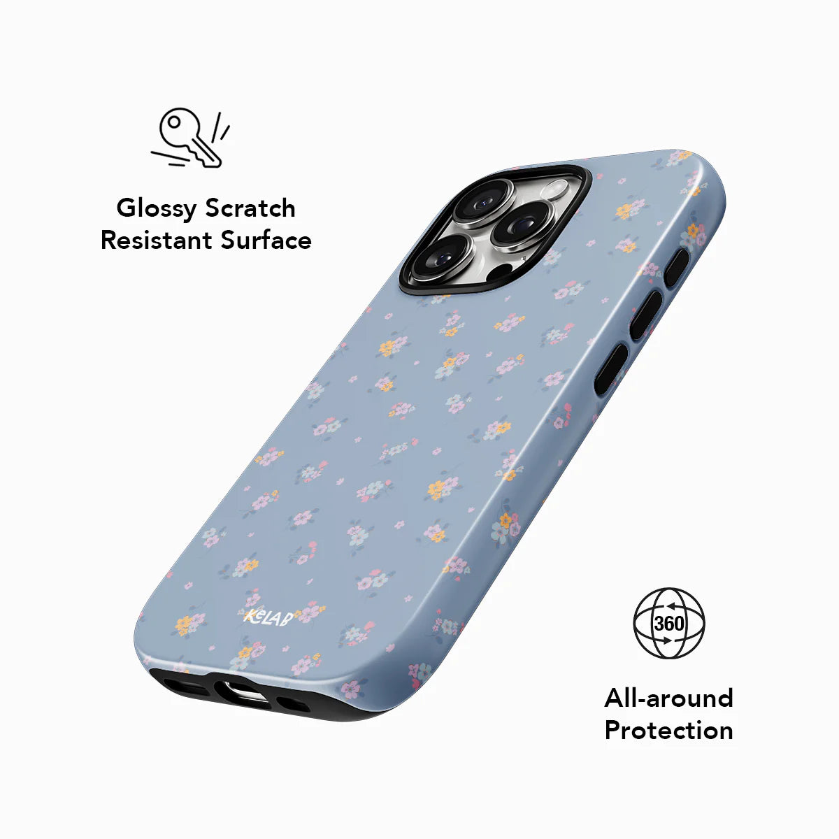Tiny Meadow | Pastel Blue Floral iPhone Case