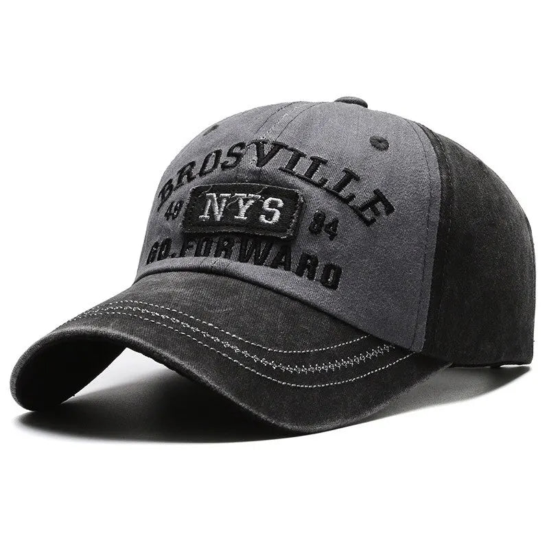 Washed Embroidered Baseball Cap | Unisex Casual Cotton Outdoor Hat