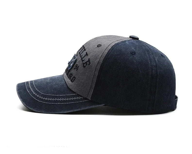Washed Embroidered Baseball Cap | Unisex Casual Cotton Outdoor Hat