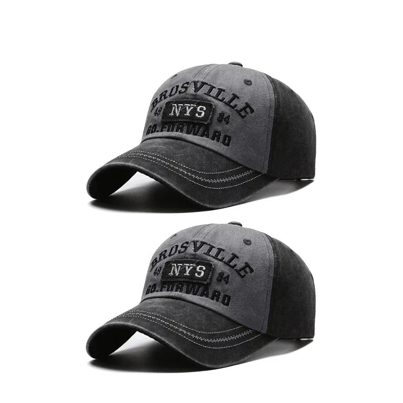 Washed Embroidered Baseball Cap | Unisex Casual Cotton Outdoor Hat