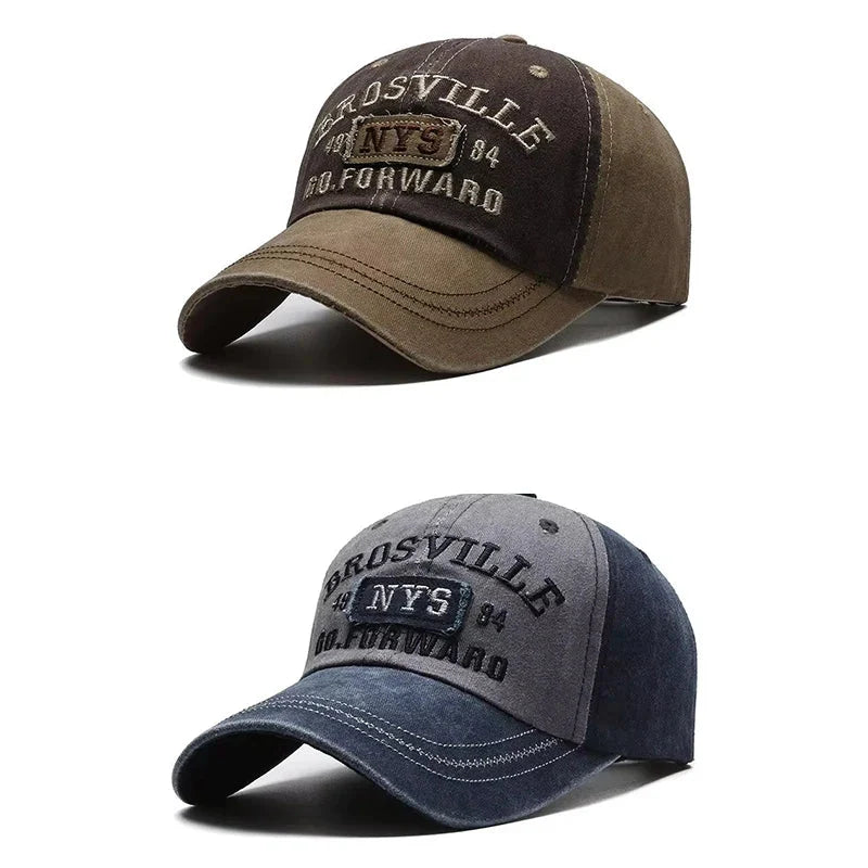 Washed Embroidered Baseball Cap | Unisex Casual Cotton Outdoor Hat