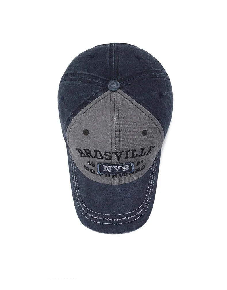 Washed Embroidered Baseball Cap | Unisex Casual Cotton Outdoor Hat