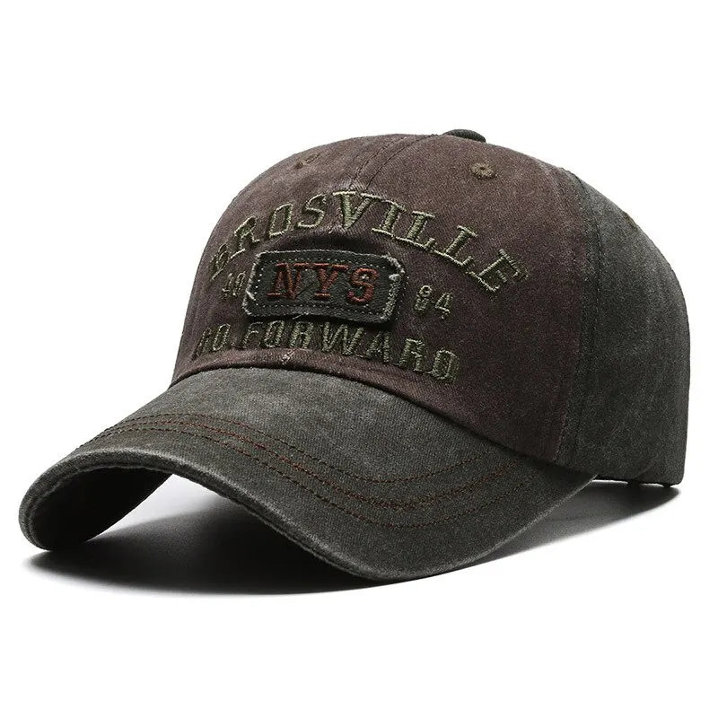 Washed Embroidered Baseball Cap | Unisex Casual Cotton Outdoor Hat