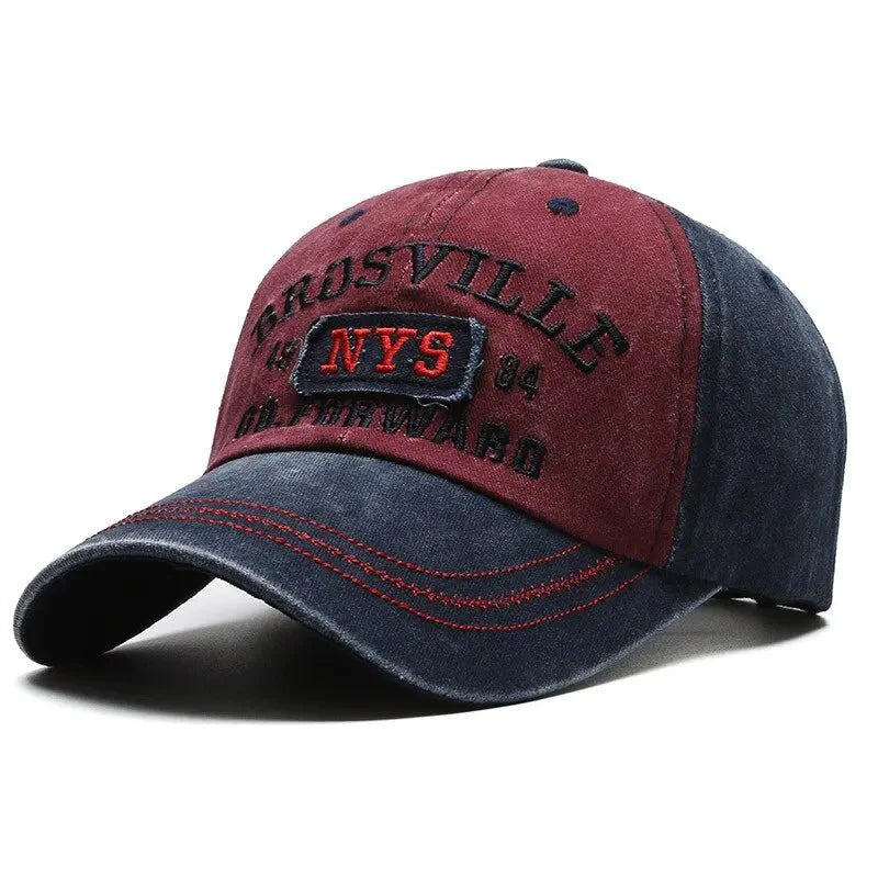 Washed Embroidered Baseball Cap | Unisex Casual Cotton Outdoor Hat