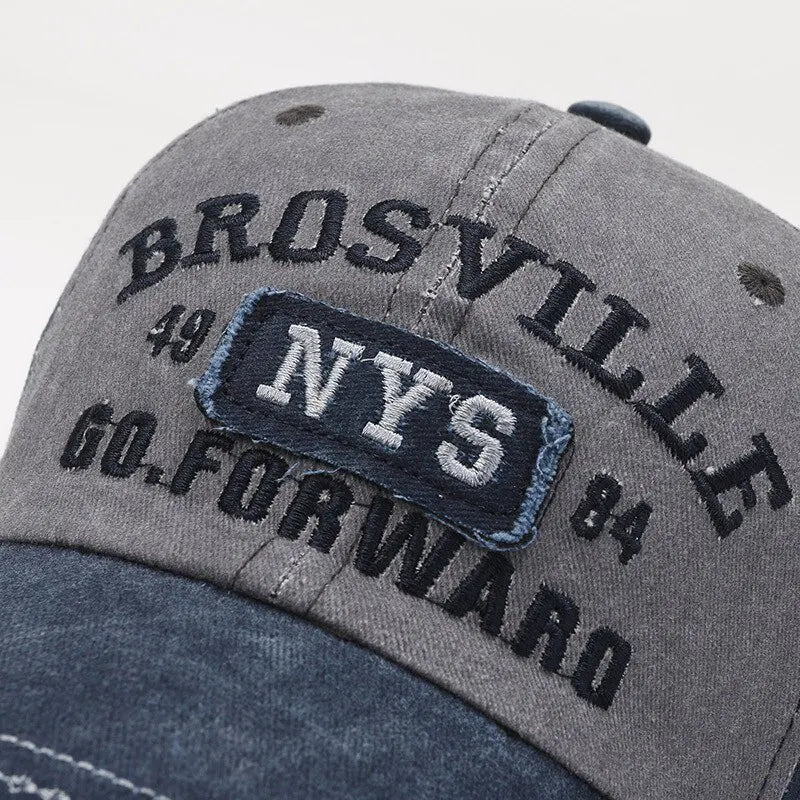 Washed Embroidered Baseball Cap | Unisex Casual Cotton Outdoor Hat