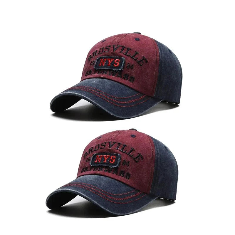 Washed Embroidered Baseball Cap | Unisex Casual Cotton Outdoor Hat