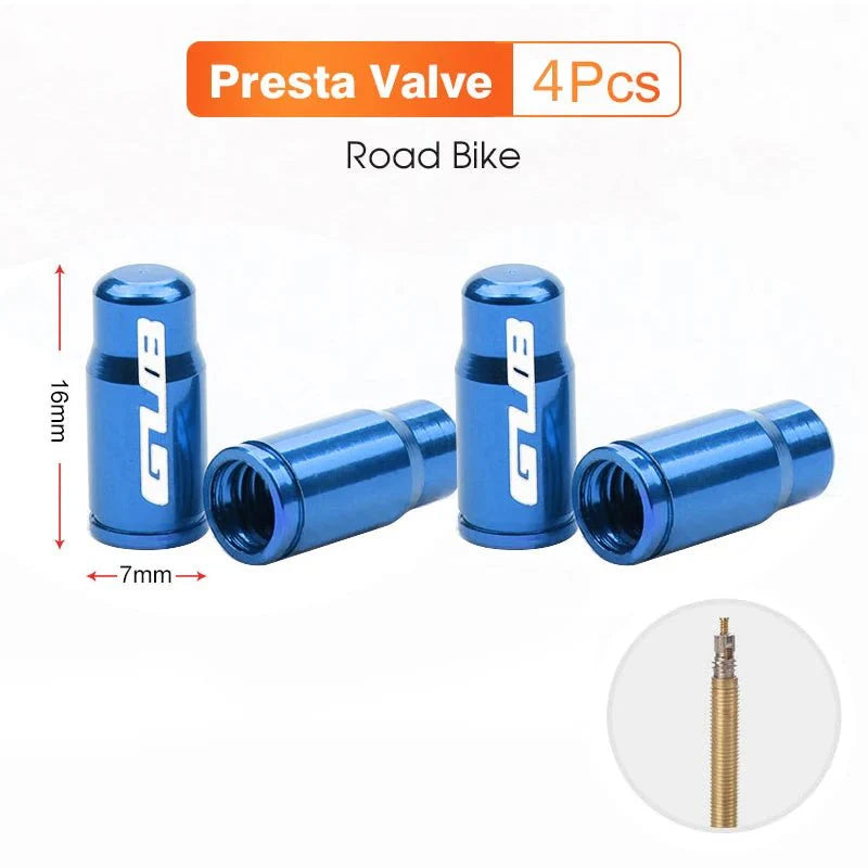 GUB Aluminum Alloy Bicycle Valve Caps | Presta & Schrader Valve Protectors