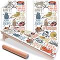 Goofy Cats - Cornhole Board Wrap - Set of 2