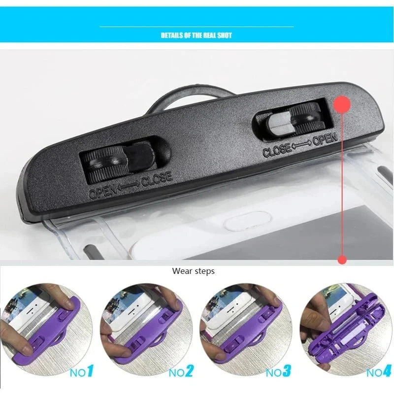 IP68 Universal Waterproof Phone Case Bag | Touch-Sensitive Pouch for iPhone, Samsung, and More