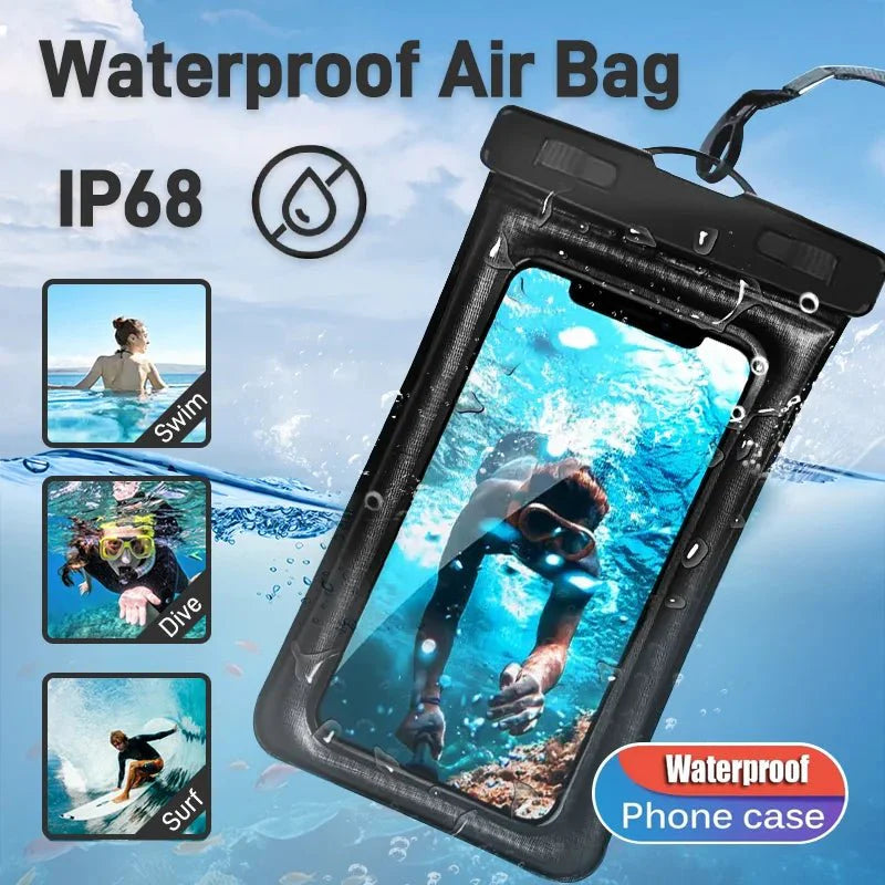 IP68 Universal Waterproof Phone Case Bag | Touch-Sensitive Pouch for iPhone, Samsung, and More
