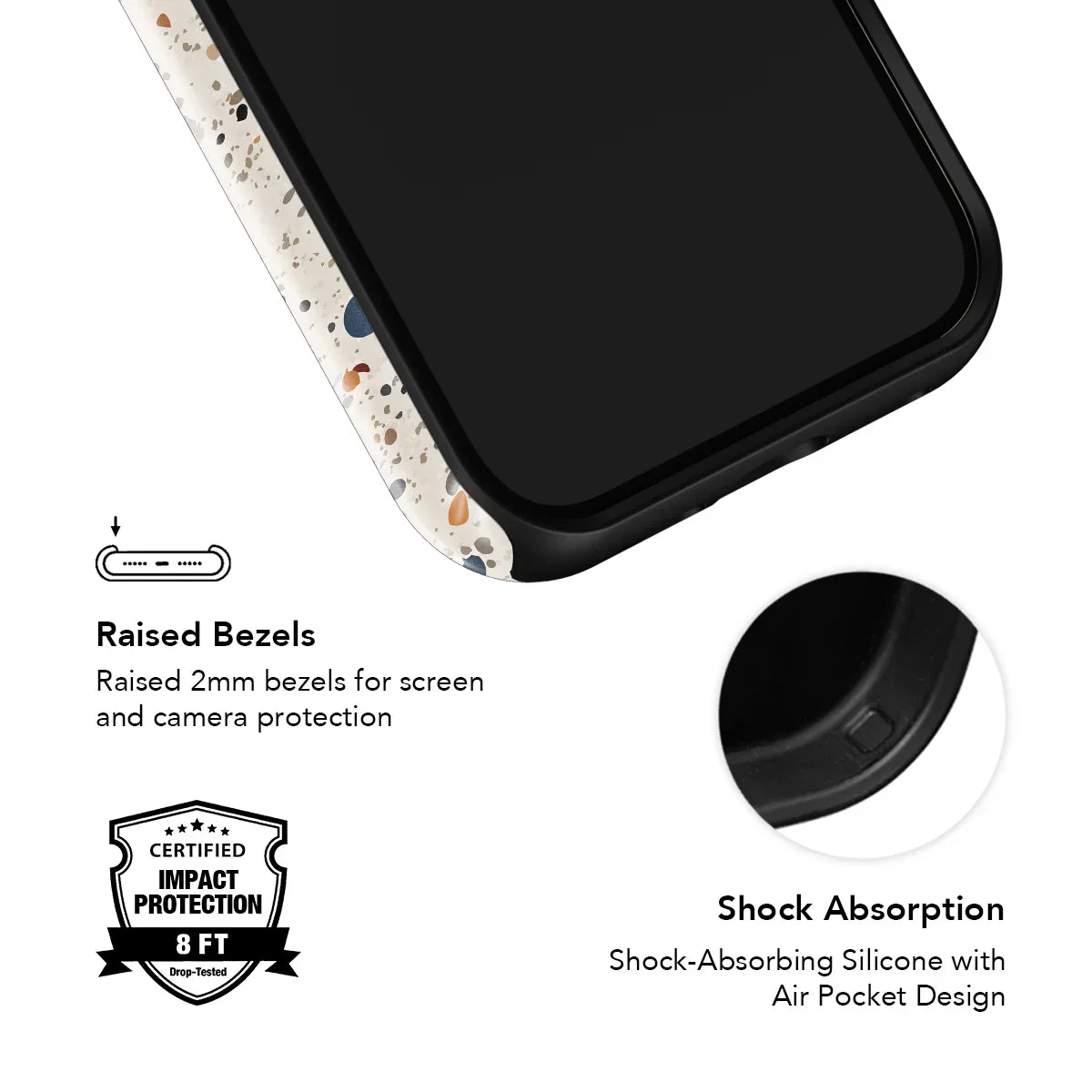 Ivory Haze | Ivory Paint Splatter iPhone Case