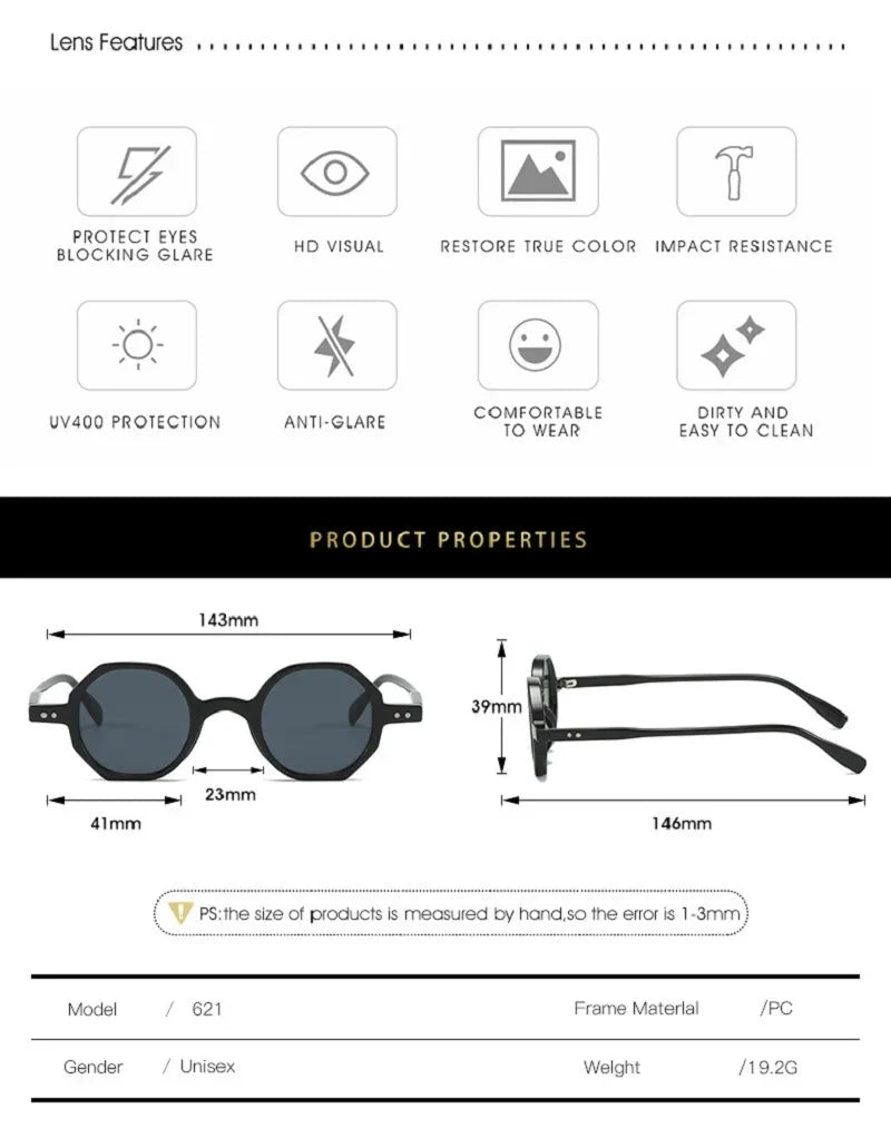 Retro Small Round Sunglasses | UV Protection for Men and Women